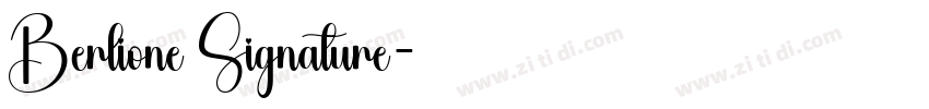 Berlione Signature字体转换